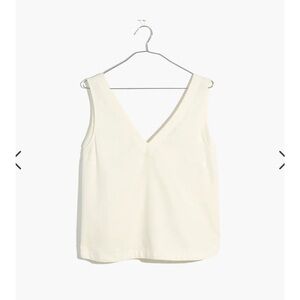 Madewell (Re)sponsible V-Neck Button-Back Sleeveless Top